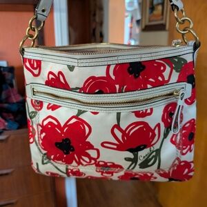 Coach Red Floral Shoulder Bag
